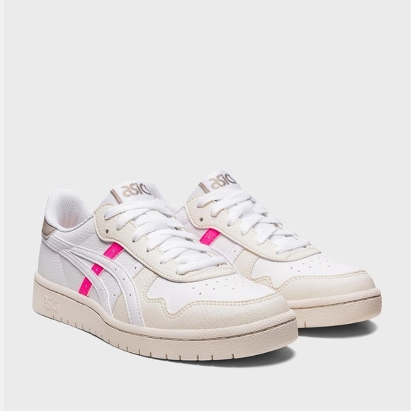 ASICS Japan White and Pink Gym Shoe Sneakers - Picture 1 of 8